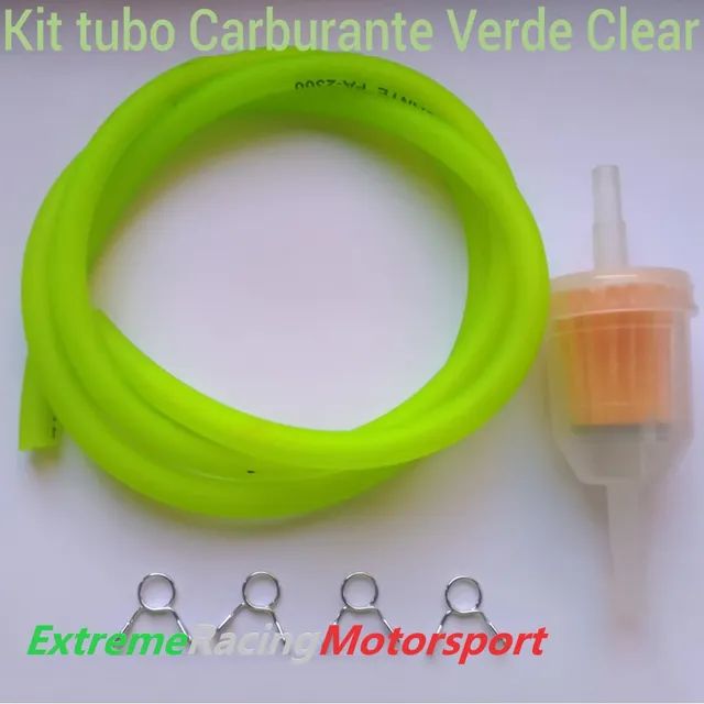 Xtreme Racing Impianto Carburante e Regolatori di Pressione kit tubo 5×7 mm 6 pezzi verde
