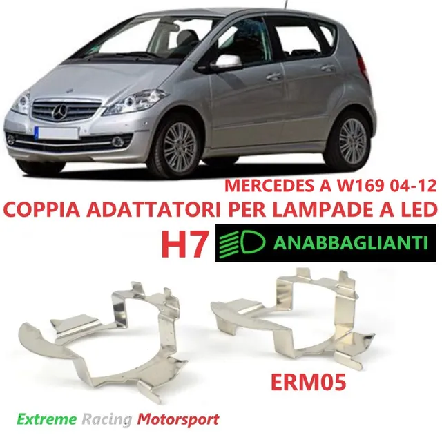 Xtreme Racing Accessori per Illuminazione LED ERM005 adattatori H7 Mercedes A W169 04-12