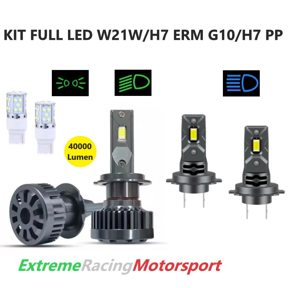Xtreme Racing Kit Illuminazione LED Full LED W21W 7440/H7 G10/H7 PP, 6000K