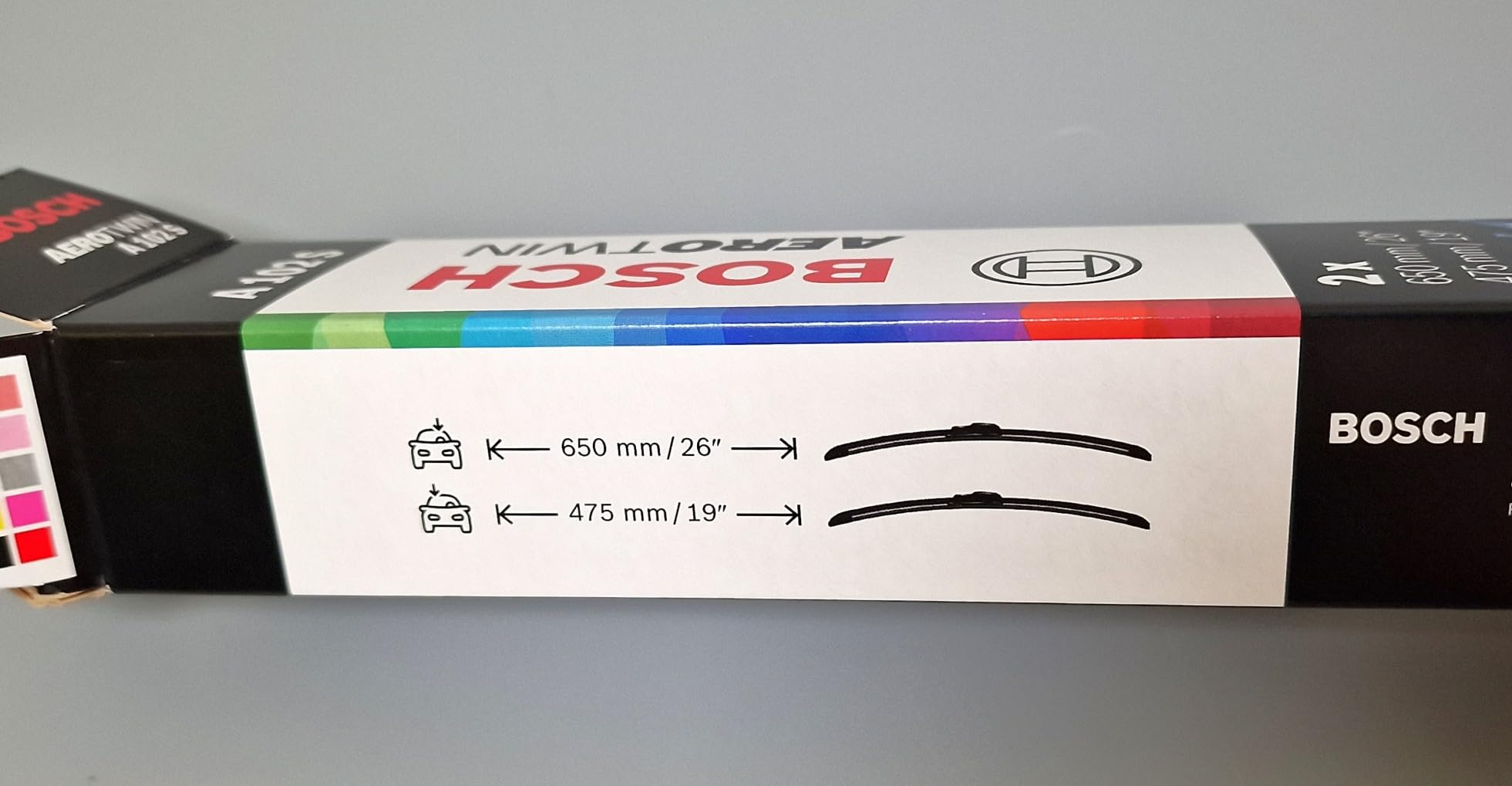Bosch Spazzole tergicristallo A102S, 2 pezzi, 650/475 mm
