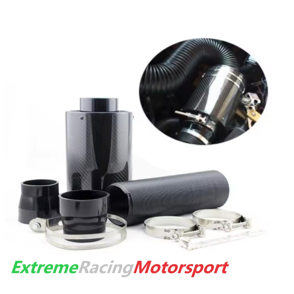 Xtreme Racing Filtri Aria Filtro Aria Aspirazione Diretta in Carbonio ERM Bianco 76 mm lavabile