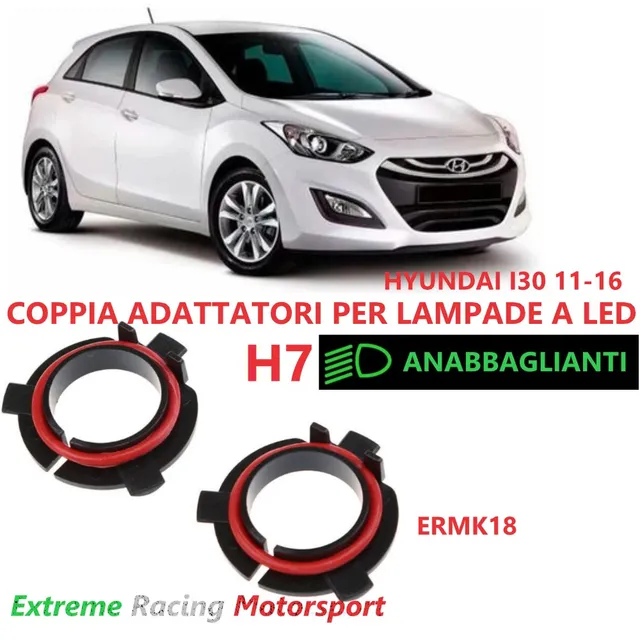 Xtreme Racing Accessori per Illuminazione LED ERMK18 adattatori H7 per Hyundai i30 11-16 coppia