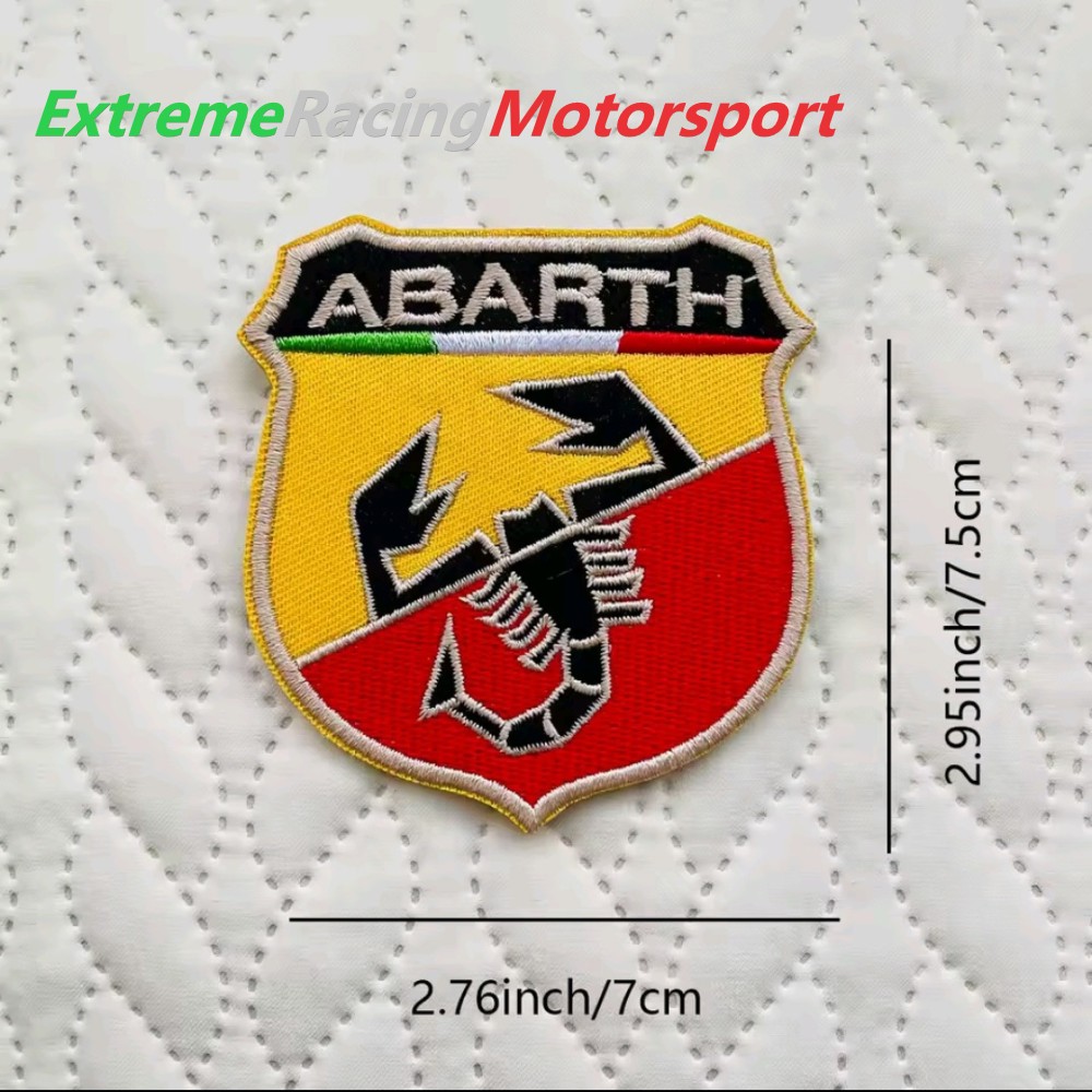 Xtreme Racing Decorazioni Auto e Adesivi Patch Abarth ricamata termoadesiva 7,5 × 7 cm