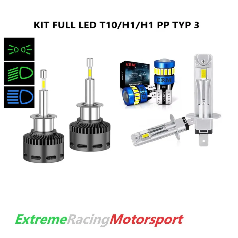Xtreme Racing Kit Illuminazione LED FULL LED T10/H1 360° 40K/H1 PP kit lampade 12 V