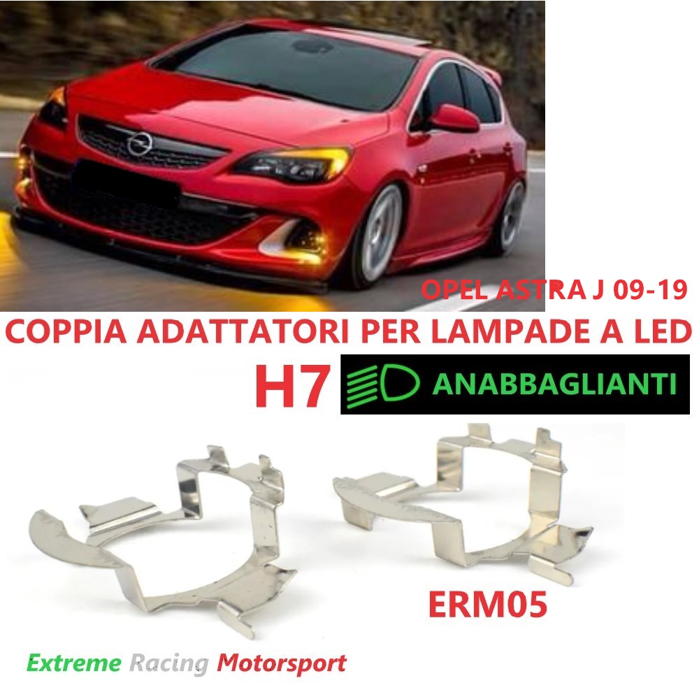 Xtreme Racing Accessori per Illuminazione LED ERM005 adattatori H7 Opel Astra J 2009-2019