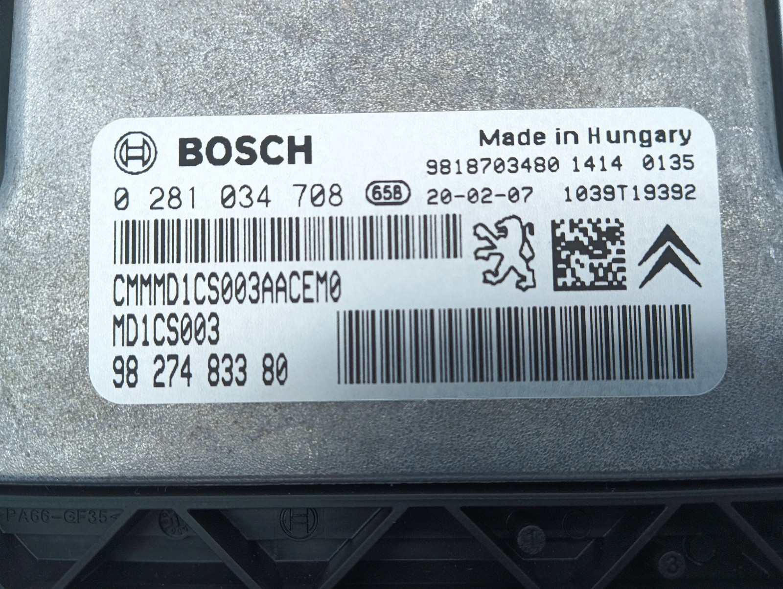 Pomili Motorini avviamento, alternatori, ECU e cavi Modulo controllo motore Toyota ProAce City SU001-B2508