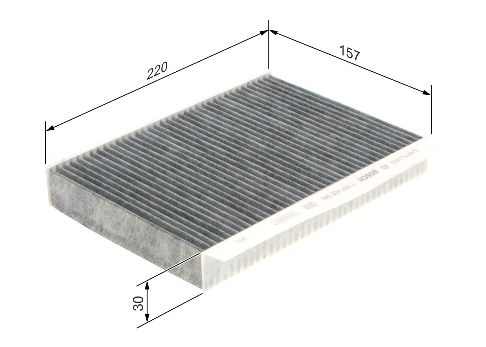 Bosch filtro aria abitacolo 1987435548 ai carboni attivi