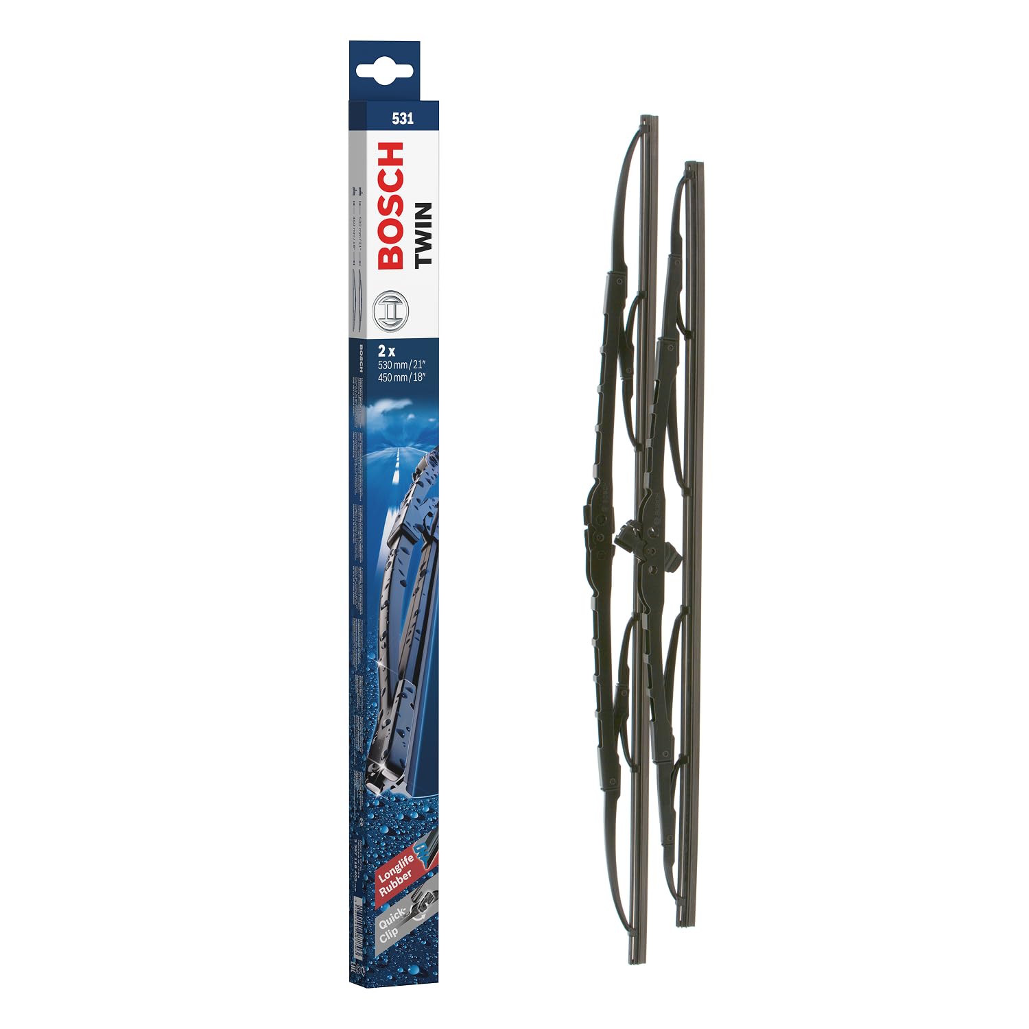 Bosch Twin 531 spazzole tergicristallo 530/450 mm anteriori