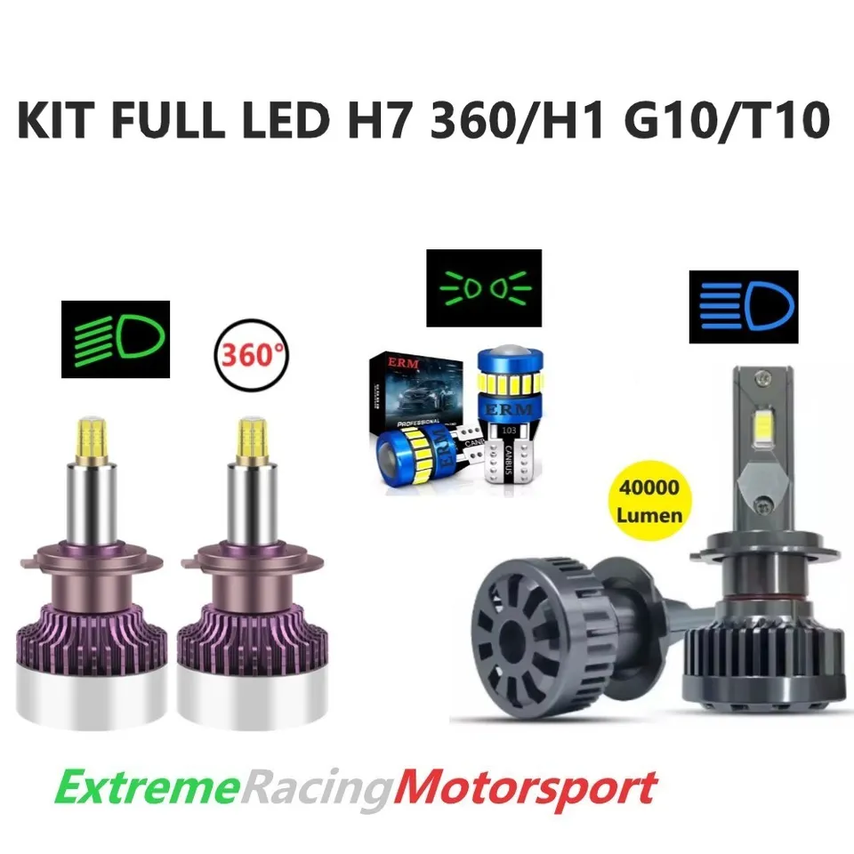 Xtreme Racing Kit Illuminazione LED T10 H7 360 25K kit LED 12 V 6000K