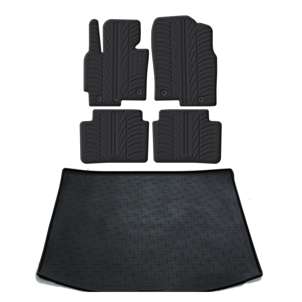Travall Bundles Mazda CX-5 Rubber Boot Liner and Rubber Car Mats Bundle (2012-2017) gomma