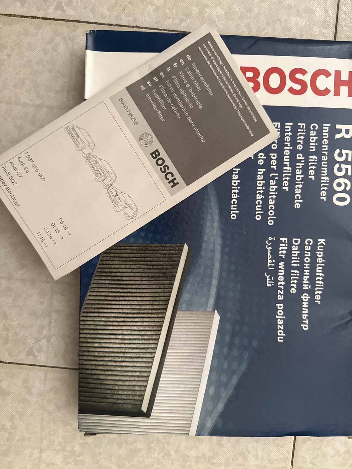 Bosch HCP Filtri 1987435560 filtro abitacolo carboni attivi antiodore
