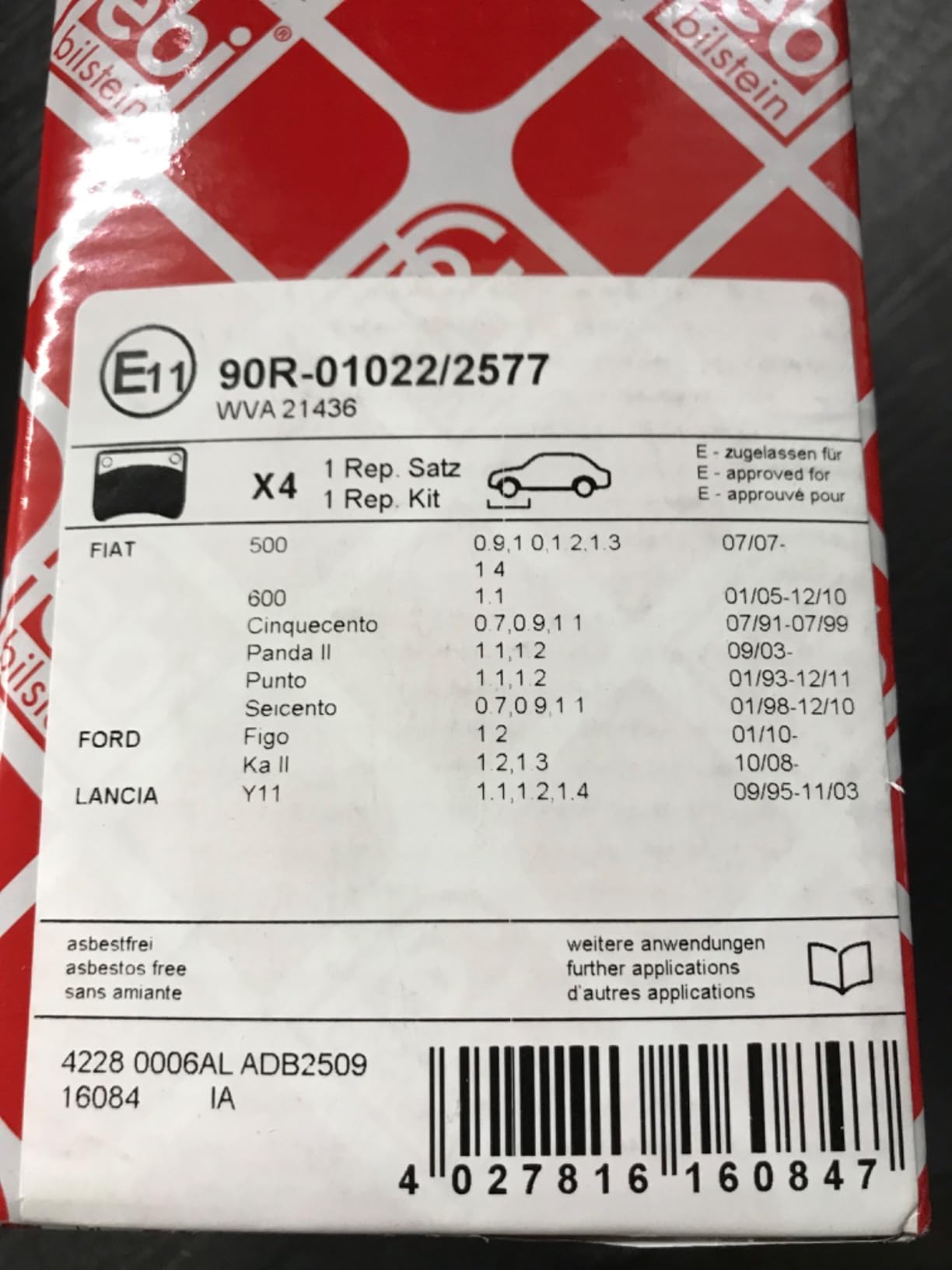 Bilstein Frenante 16084 pastiglie freno anteriori 1 unità con contatto usura