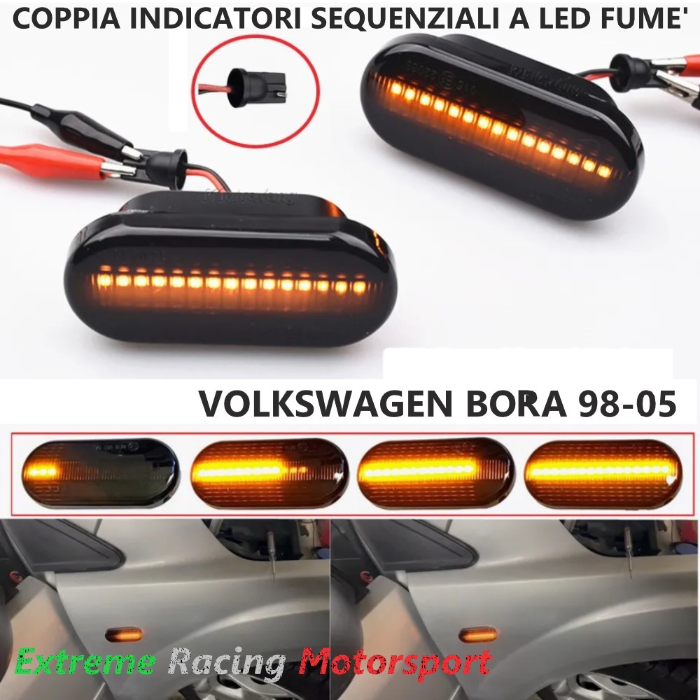Xtreme Racing Indicatori di Direzione LED IDSQ VW Bora 1998-2005 dinamici coppia fumé