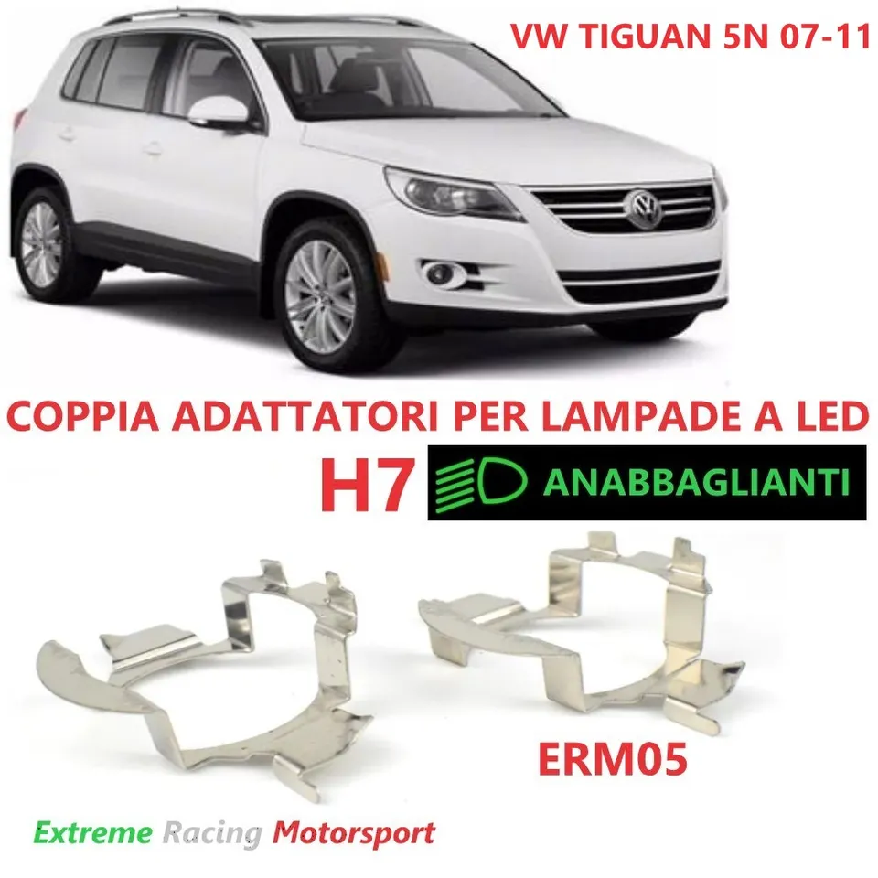 Xtreme Racing Accessori per Illuminazione LED ERM005 Volkswagen Tiguan 5N adattatori H7 coppia