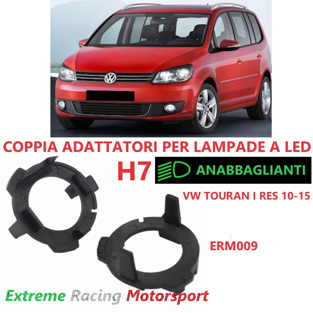 Xtreme Racing Accessori per Illuminazione LED ERM009 adattatori H7 VW Touran I Restyling 10-15 coppia