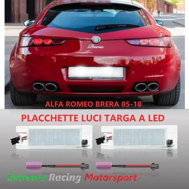 Xtreme Racing Accessori per Illuminazione LED Alfa Romeo Brera 05-10 placchette luci targa bianche coppia