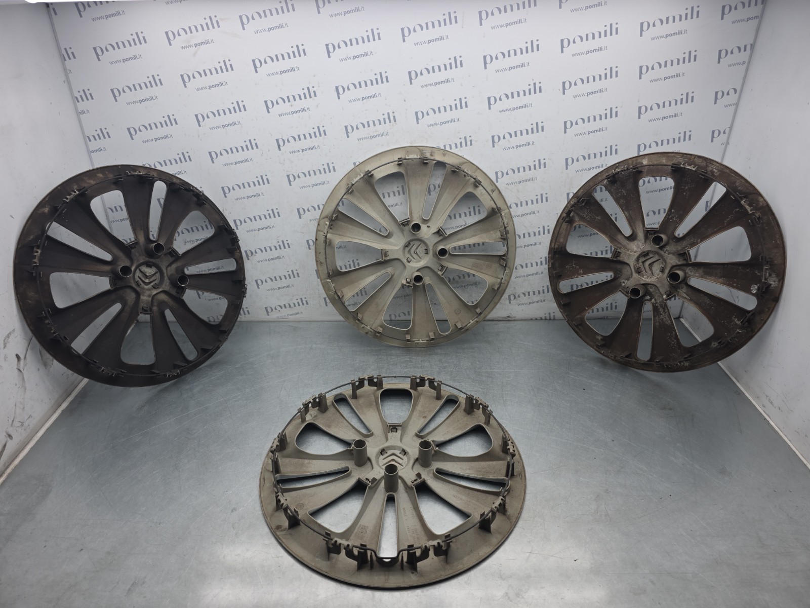 Pomili Altro auto Set 4 borchie coprimozzo Citroen per Raggio 16 usate