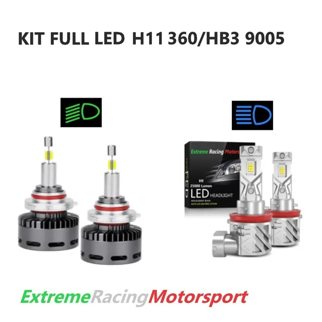 Xtreme Racing Kit Illuminazione LED H11 360° 40 Klm/HB3 9005 PP kit LED 6000K
