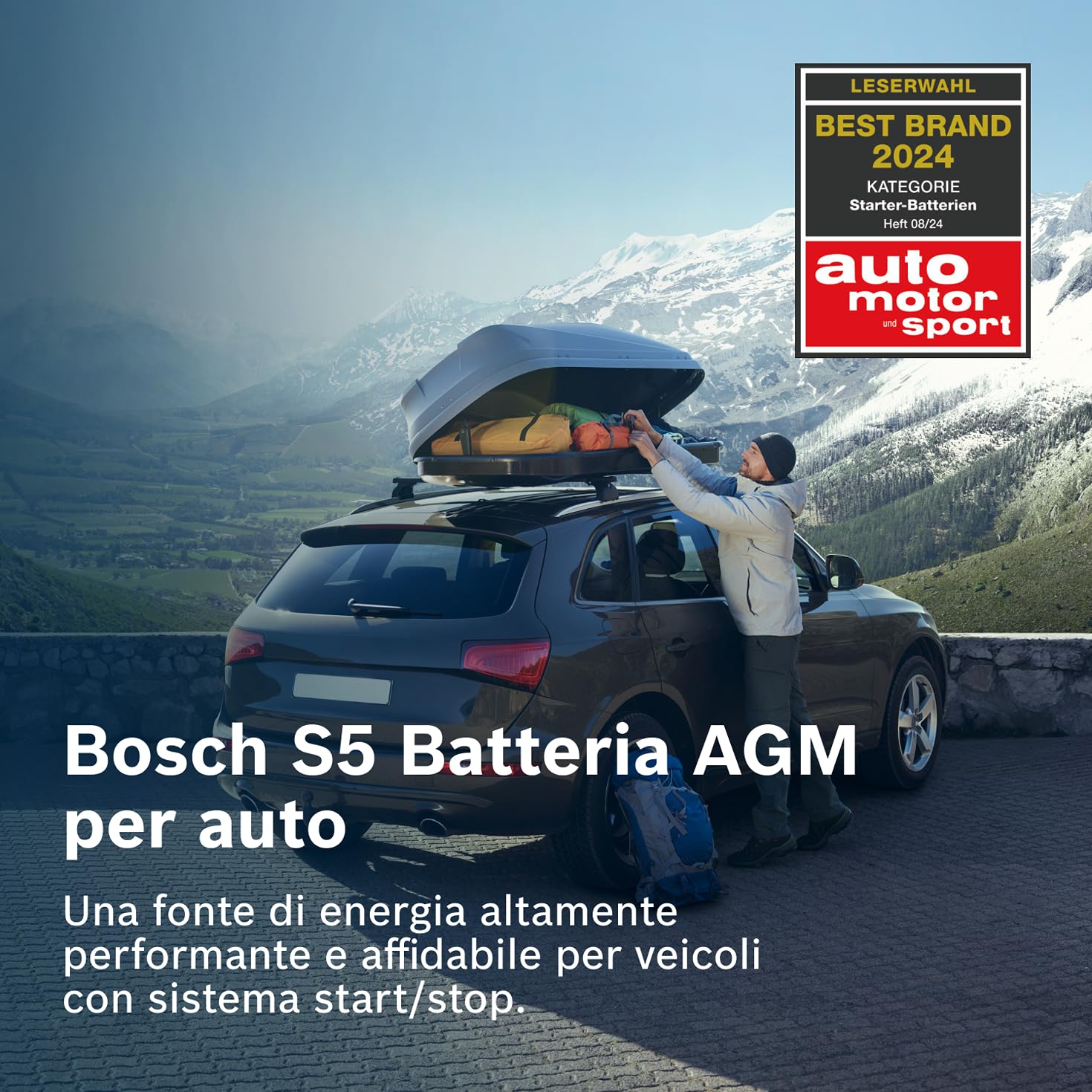Bosch Batterie S5A08 batteria AGM 70 Ah 760 A Start&Stop