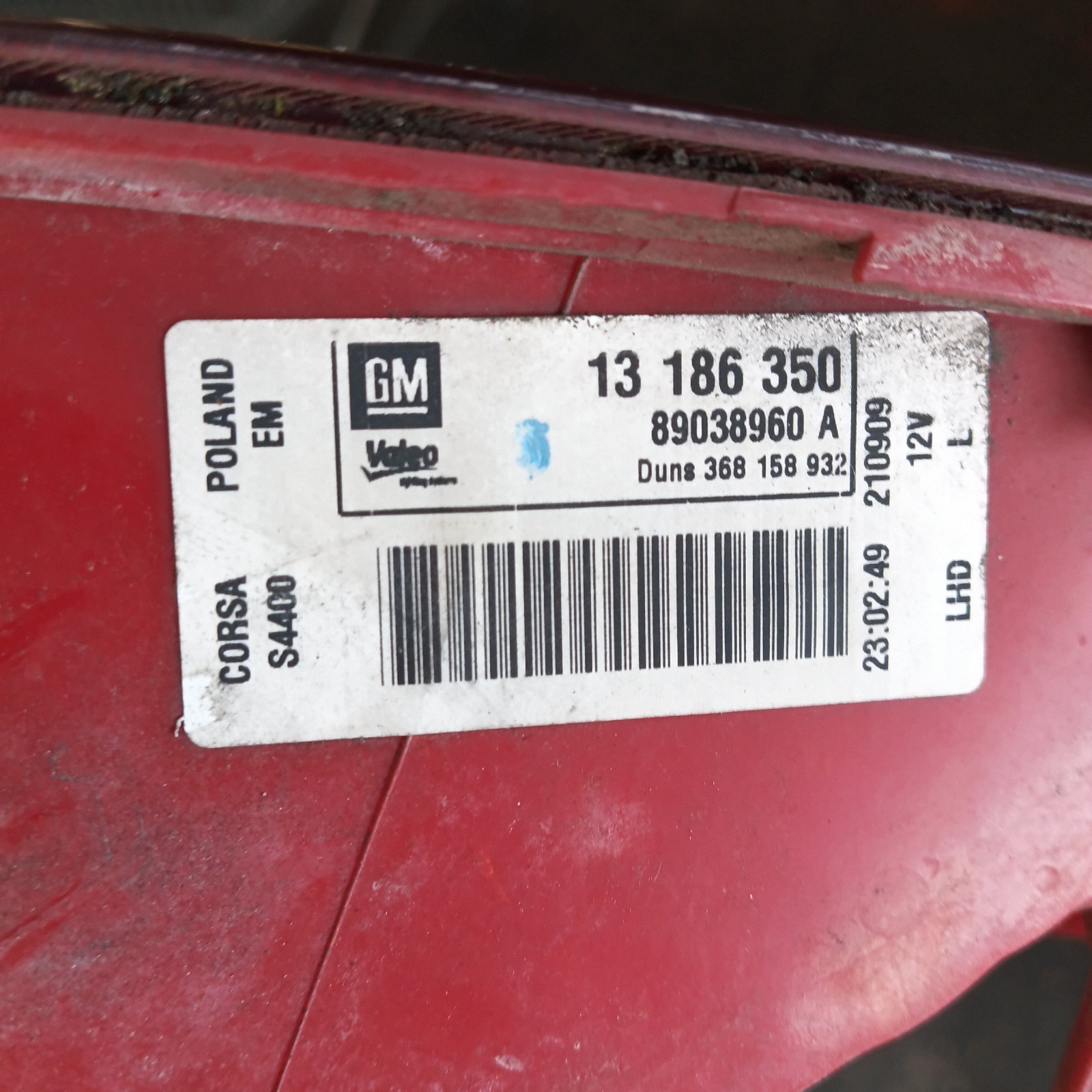 Pomili Fanaleria fanale posteriore sinistro Opel Corsa D 3 porte 13186350 usato