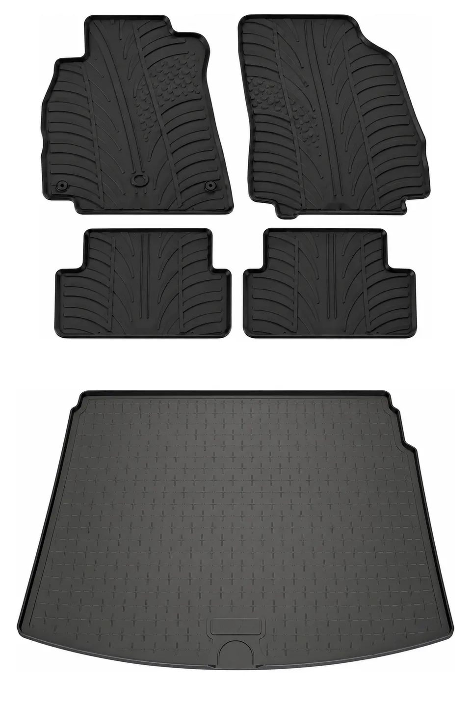 Travall Bundles Renault Megane kit tappetini e vasca baule 2008-2016 protezione