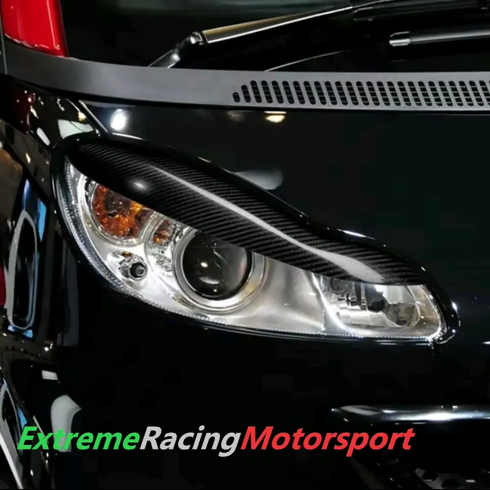 Xtreme Racing Decorazioni Auto e Adesivi Palpebre Fari Smart Fortwo 451 carbonio lucido