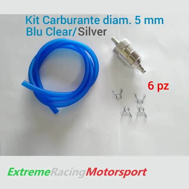 Xtreme Racing Impianto Carburante e Regolatori di Pressione tubo carburante 5×7 mm blu clear 6 pezzi bassa pressione