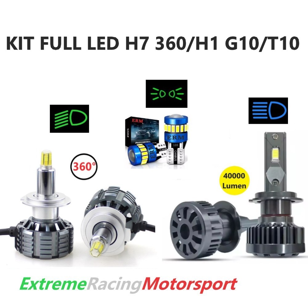 Xtreme Racing Kit Illuminazione LED FULL LED T10/H7 360° 20K/H1 G10 kit 12 V