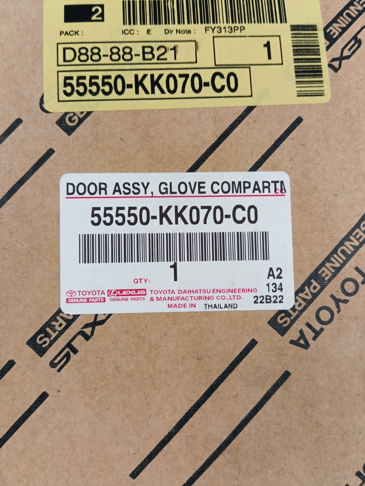 Toyota Fortuner/Hilux 55550-KK070-C0 vano portaoggetti