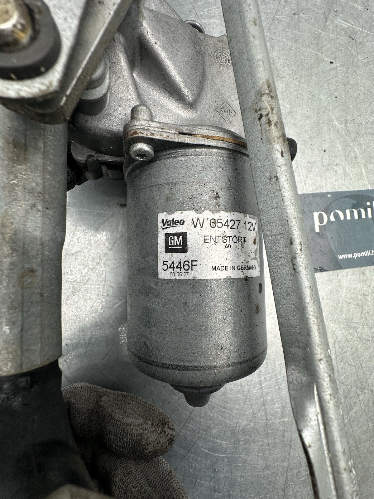 Pomili Cristalli motorino tergicristallo anteriore Opel Corsa E Adam 13432685 usato 12 V