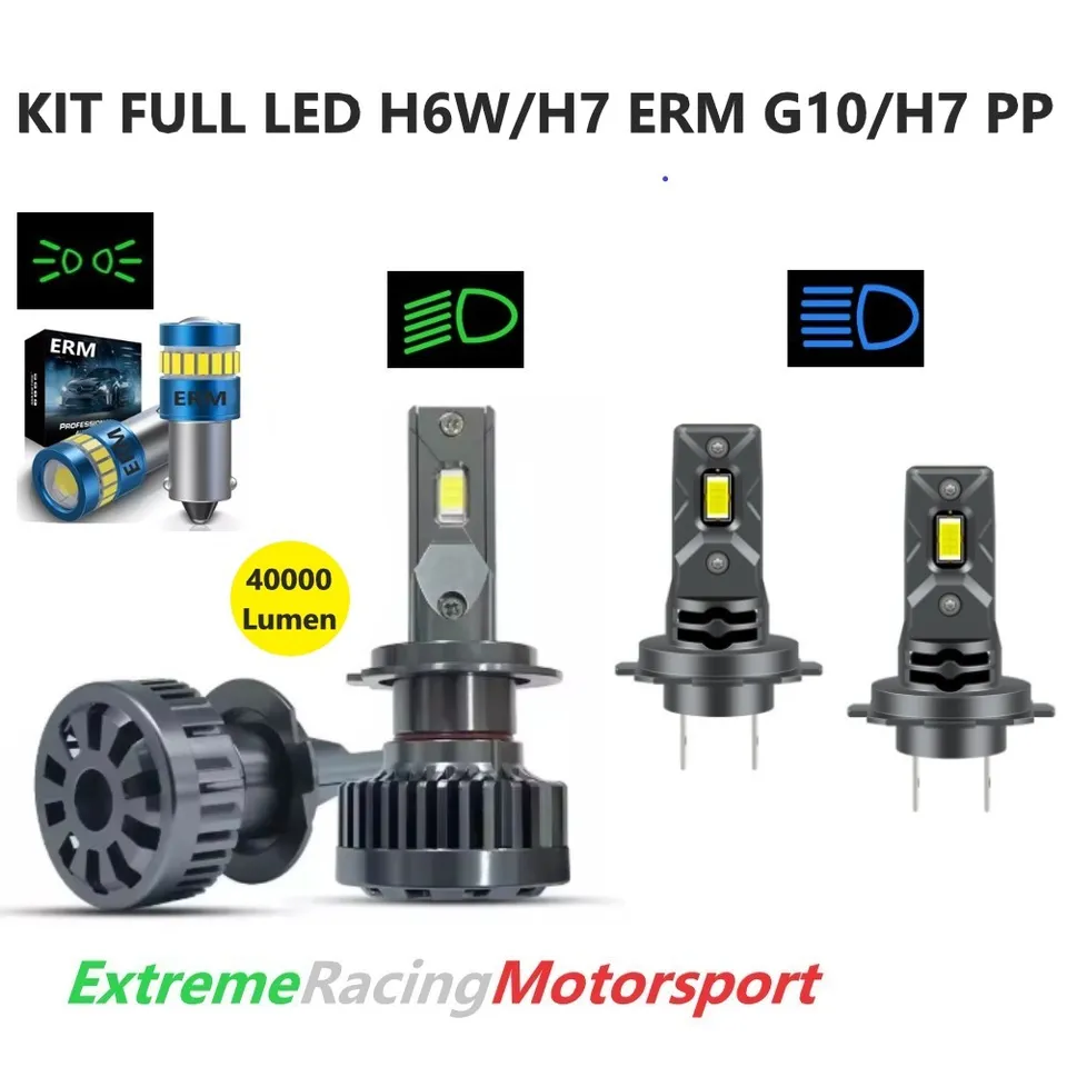 Xtreme Racing Kit Illuminazione LED Lampade FULL LED H6W/H7 G10/H7 PP 6000K