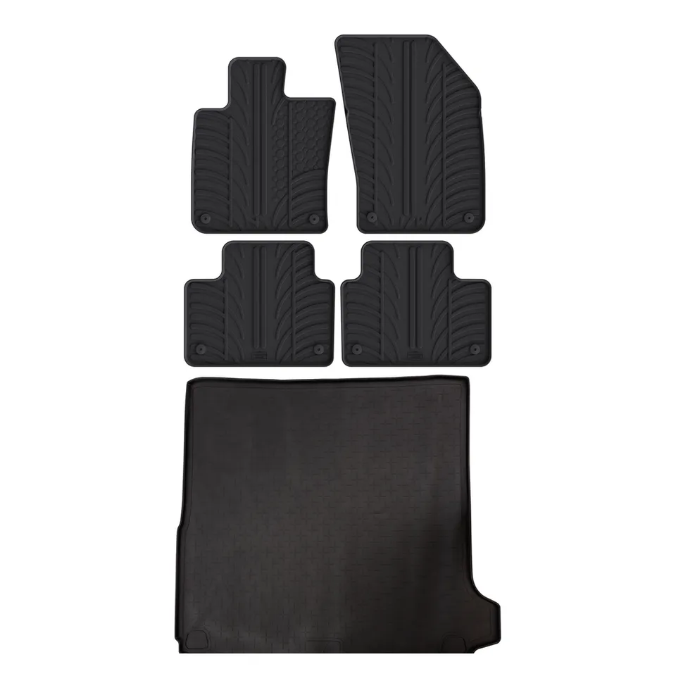 Travall Bundles Volvo V60 Rubber Boot Liner and Rubber Car Mats kit gomma