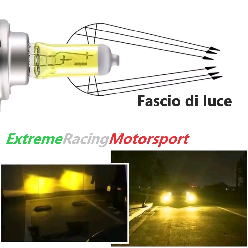 Xtreme Racing Lampadine LED Lampade Alogene Yellow 3000K H1 coppia gialle