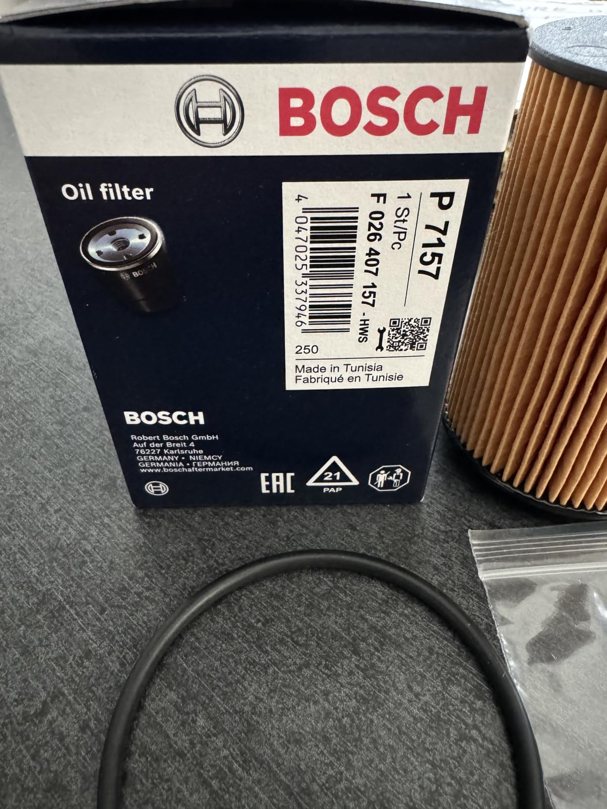 Bosch HCP Filtri F026407157 filtro olio elemento filtrante