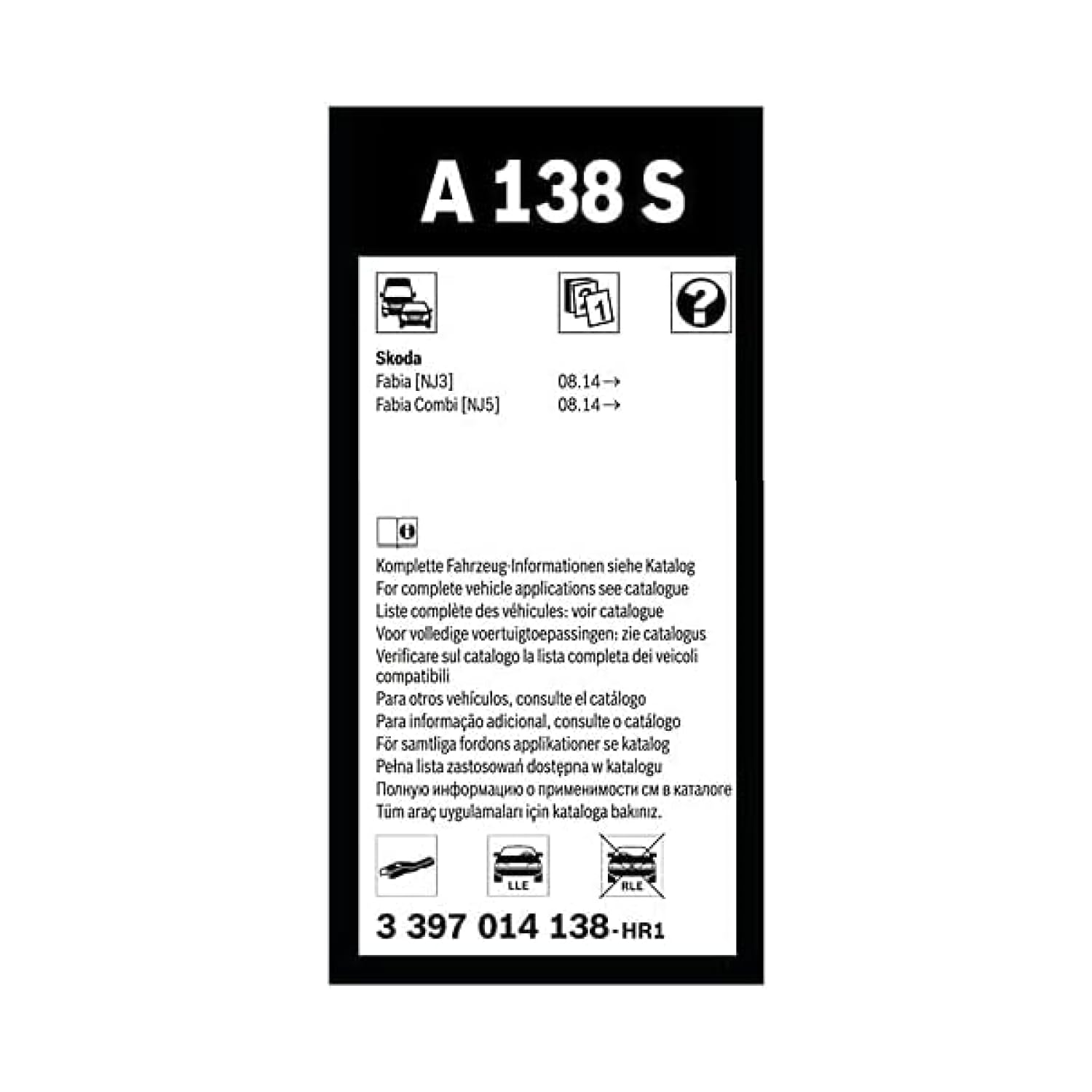 Bosch HCP Spazzole tergicristallo 3397014138 Aerotwin A138S 600/400 mm 2 pezzi