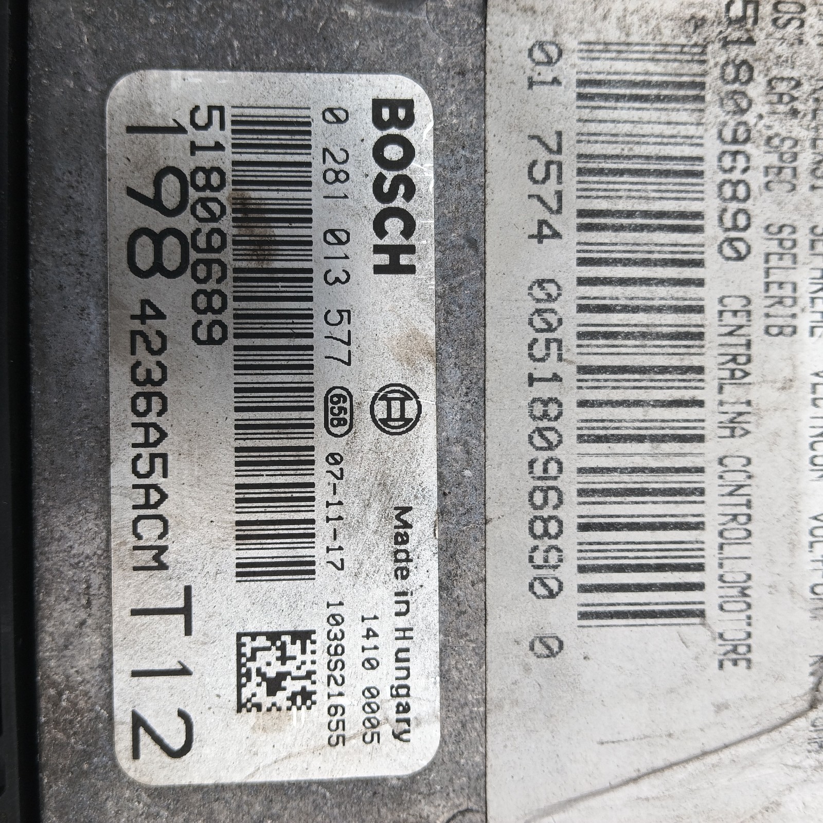 Pomili Motorini avviamento, alternatori, ECU e cavi Fiat Bravo II centralina motore 51809689 usata