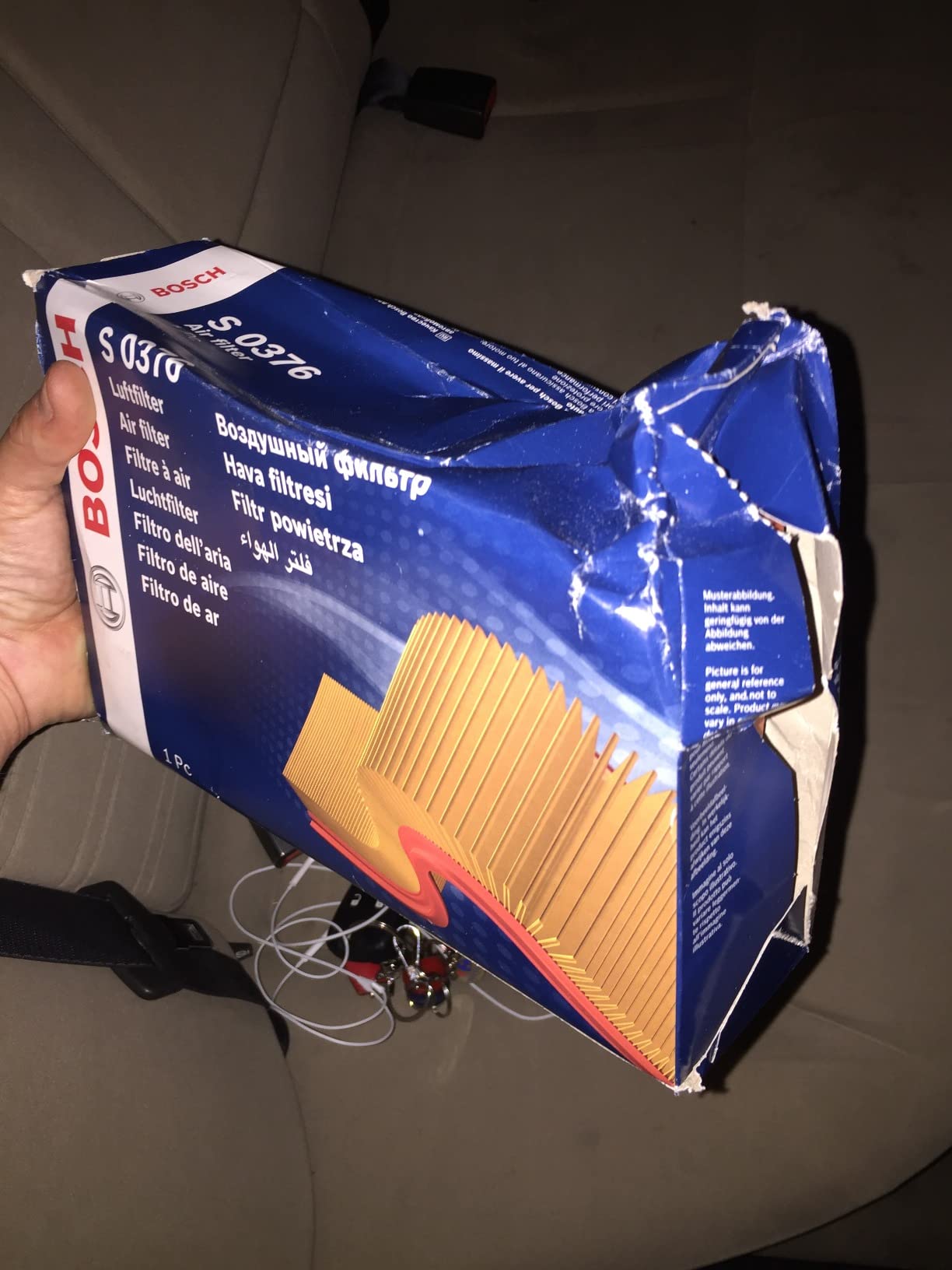 Bosch Filtri F026400376 filtro aria elemento 239×121×63 mm
