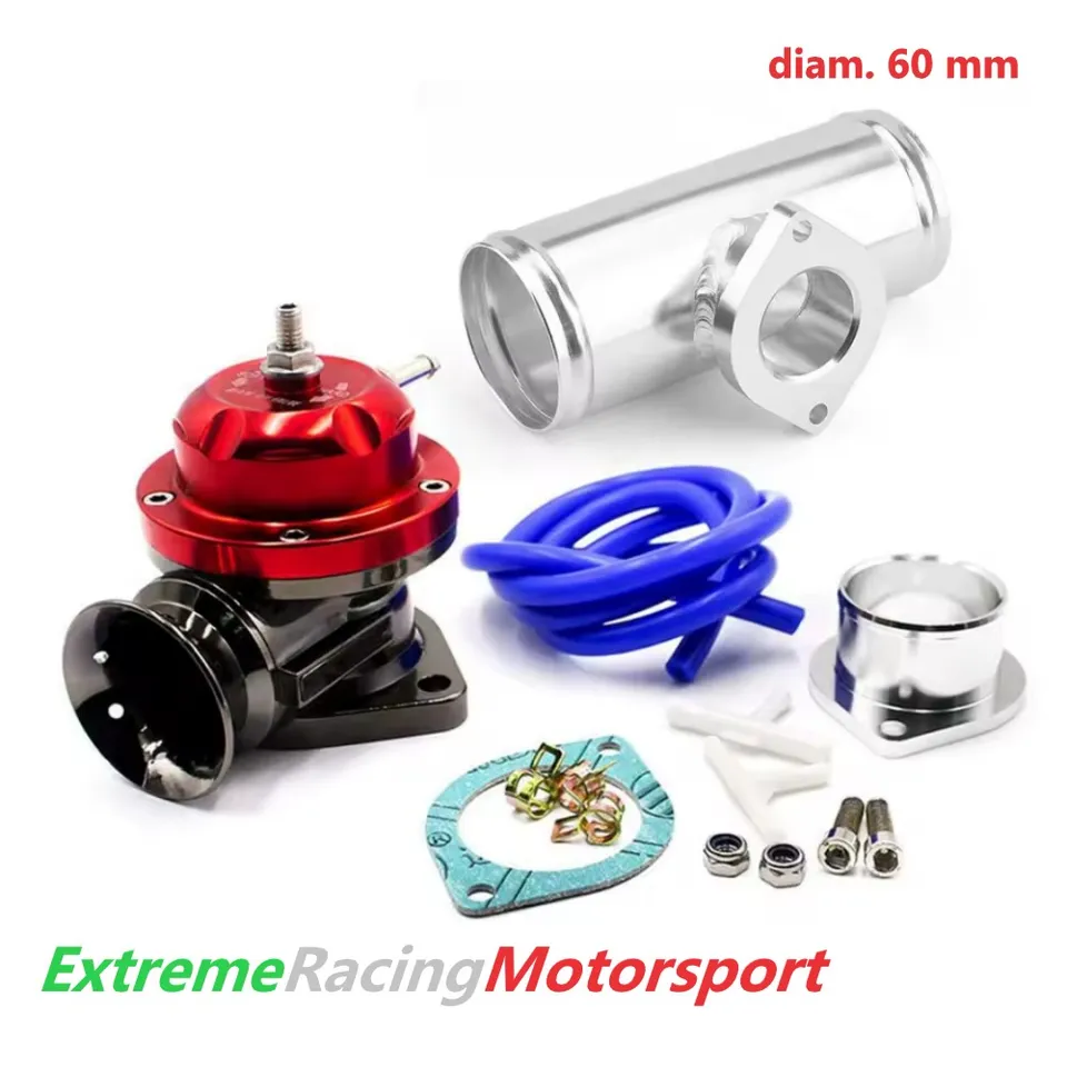 Xtreme Racing Impianto Carburante Kit Completo d. 60 mm Valvola Pop Off ERM RS RED kit rosso 60 mm regolabile
