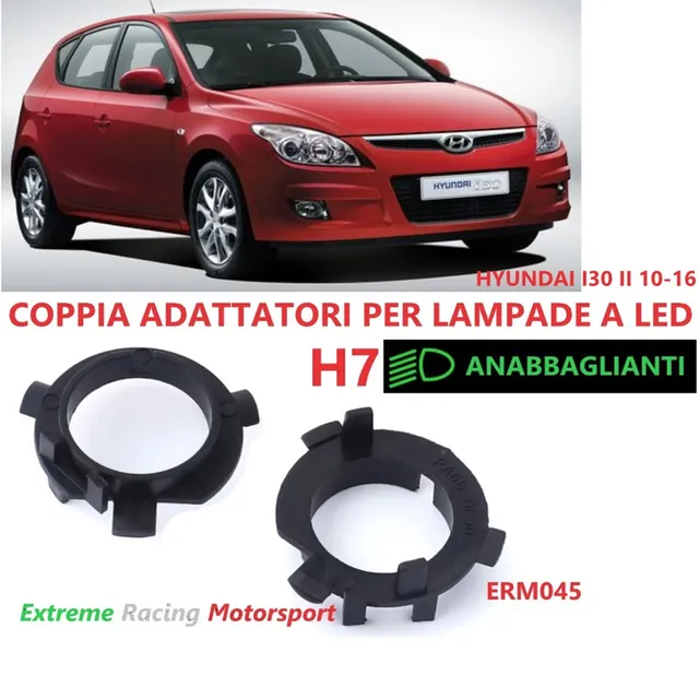Xtreme Racing Accessori per Illuminazione LED ERM045 Hyundai i30 II 10-16 adattatori H7