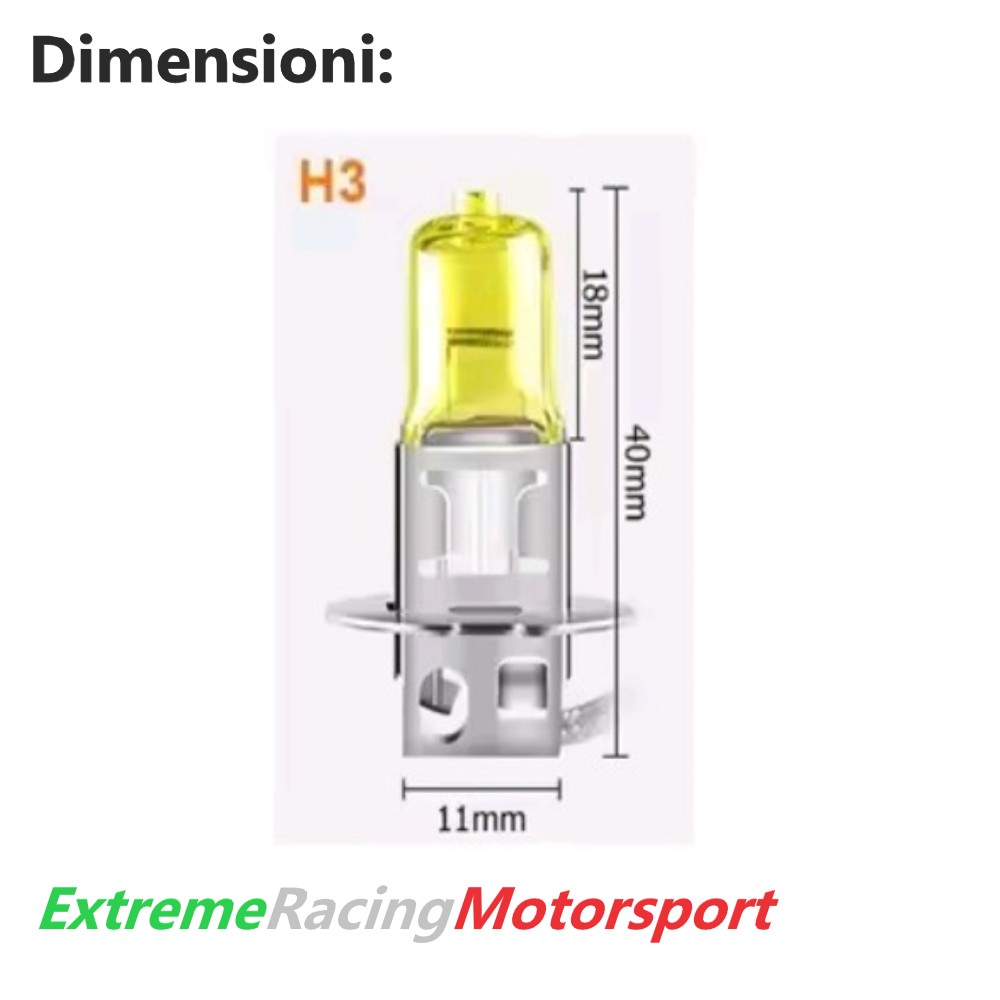 Xtreme Racing Lampadine LED ERM Alo3000K lampadine H3 gialle 2 pezzi
