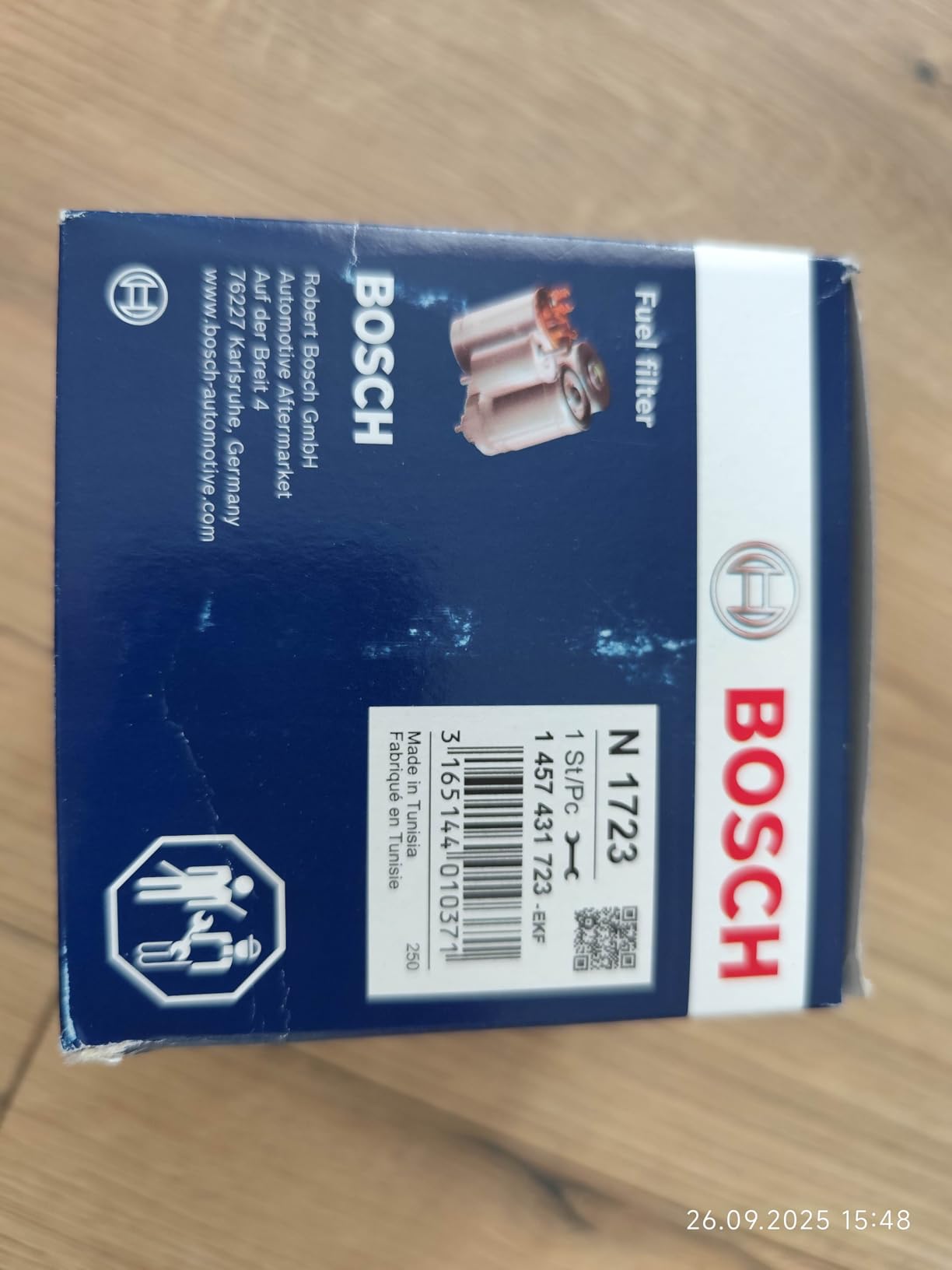 Bosch Filtri 1457431723 filtro carburante a cartuccia 91 mm