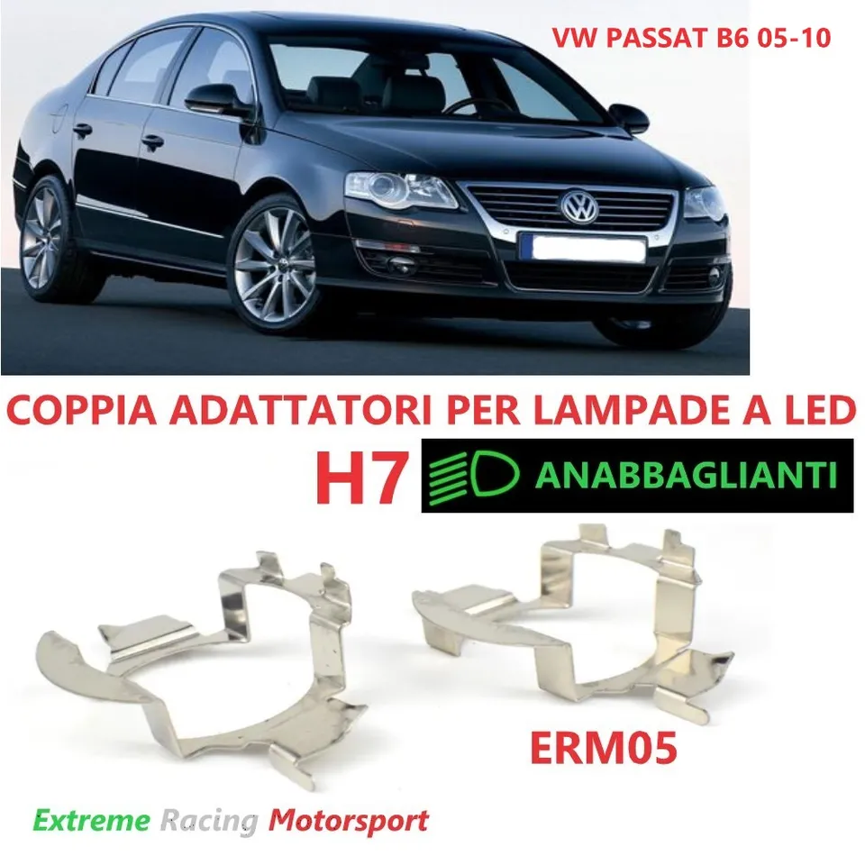Xtreme Racing Accessori per Illuminazione LED ERM005 adattatori H7 Passat B6 coppia