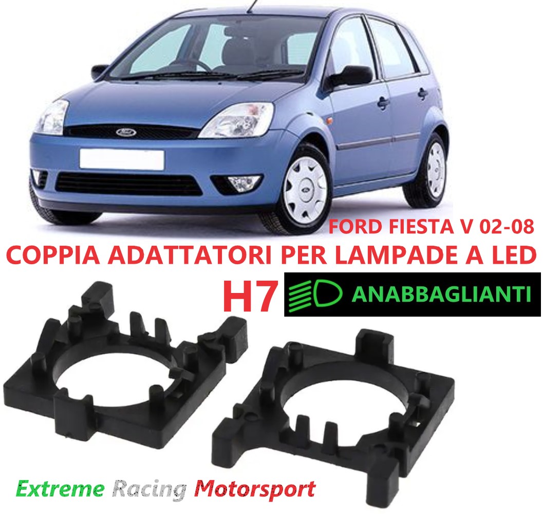 Xtreme Racing Accessori per Illuminazione LED ERM013 Ford Fiesta V 02-08 adattatori H7 coppia