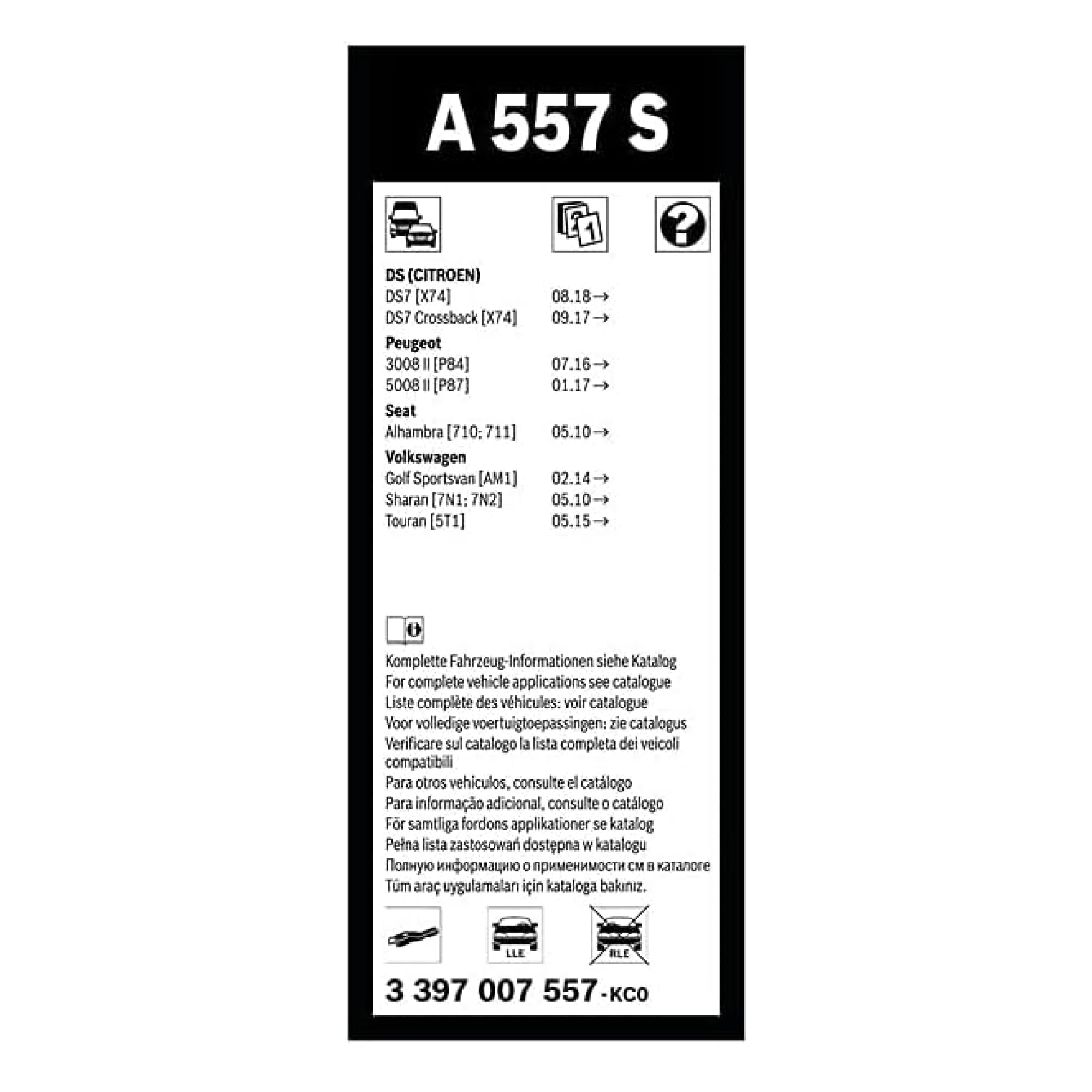 Bosch Spazzole tergicristallo Aerotwin A557S anteriori 700/400 mm
