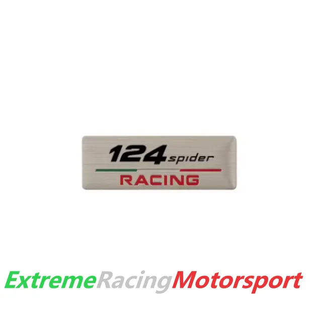 Xtreme Racing Decorazioni Auto e Adesivi Stemma Interno 124 Spider Racing 6,5 × 2,3 cm alluminio silver