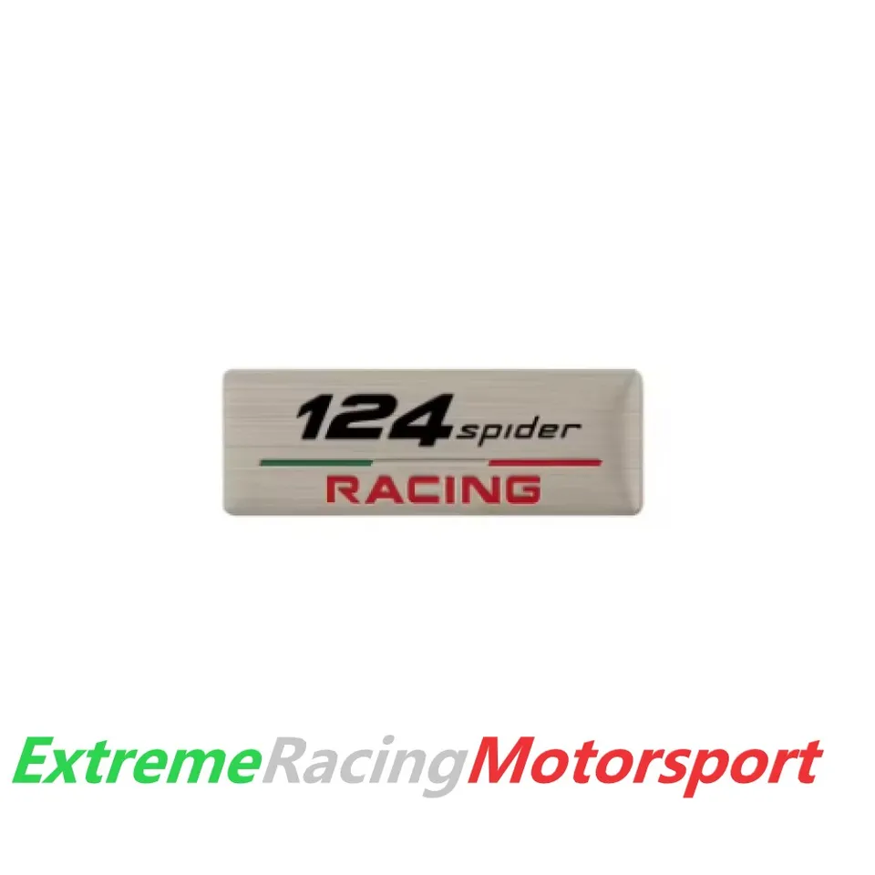 Xtreme Racing Decorazioni Auto e Adesivi Stemma Interno 124 Spider Racing 6,5 × 2,3 cm alluminio silver