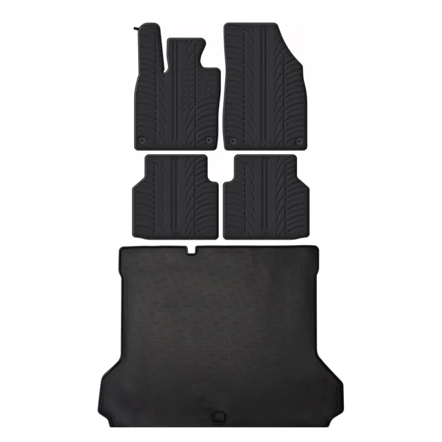Travall Bundles VW ID.4 Rubber Boot Liner and Rubber Car Mats Bundle (2020-) gomma