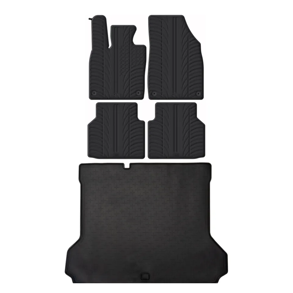 Travall Bundles VW ID.4 Rubber Boot Liner and Rubber Car Mats Bundle (2020-) gomma