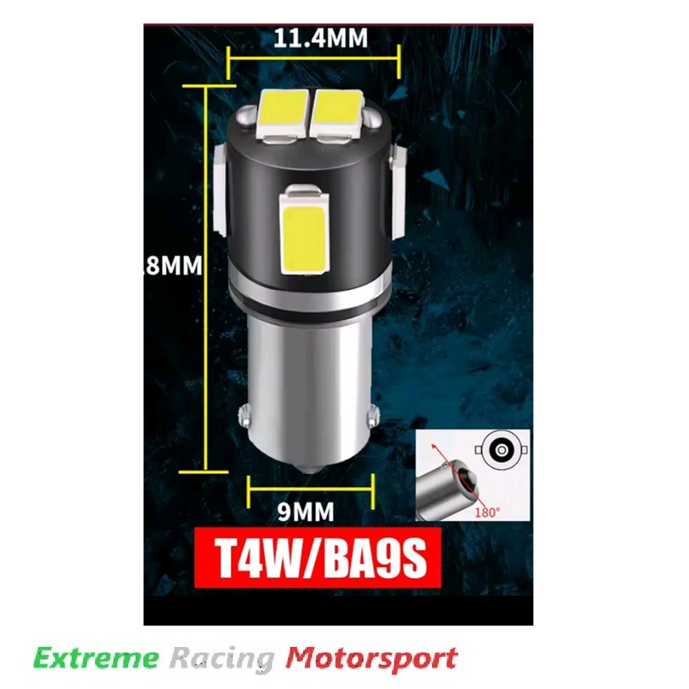 Xtreme Racing Lampadine LED Lampadine Led Luci Targa BA9S 6L, coppia bianco CANBUS