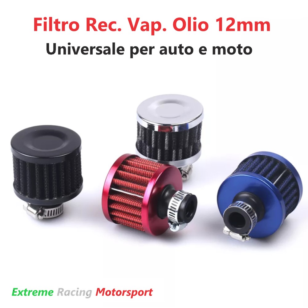 Xtreme Racing Filtri Olio e Carburante Filtro RVO diametro innesto 12mm filtro vapori olio
